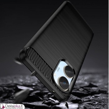 Carbon guminis dėklas - juodas (Realme 10) Carbon guminis dėklas - juodas (Realme 10)